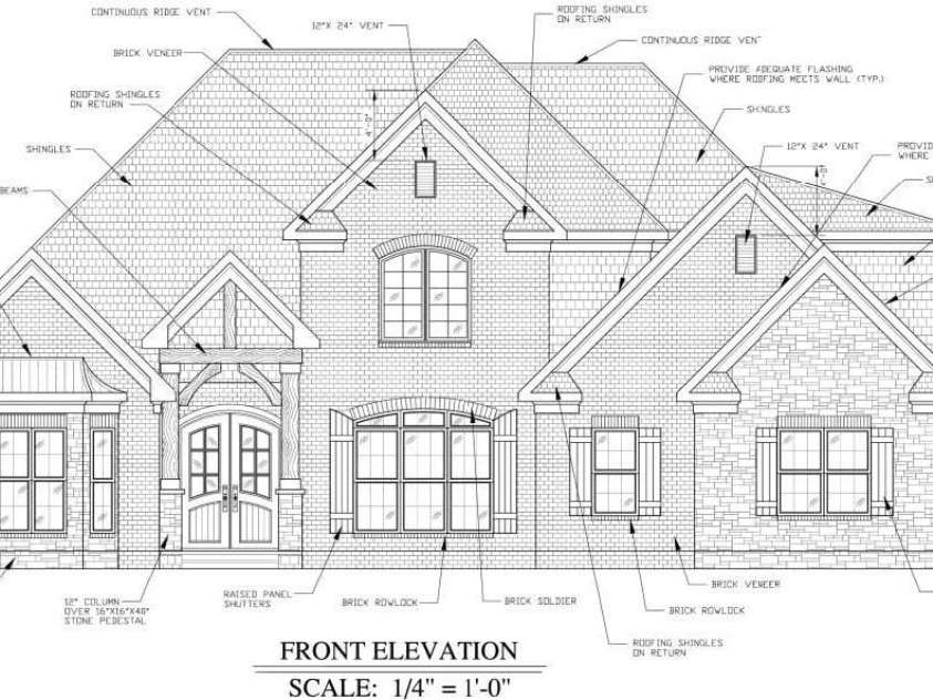 6507 Rehobeth Road, Waxhaw, NC 28173.  MLS# CAR4214305, YatesRealty ID 580. Elevation Option A