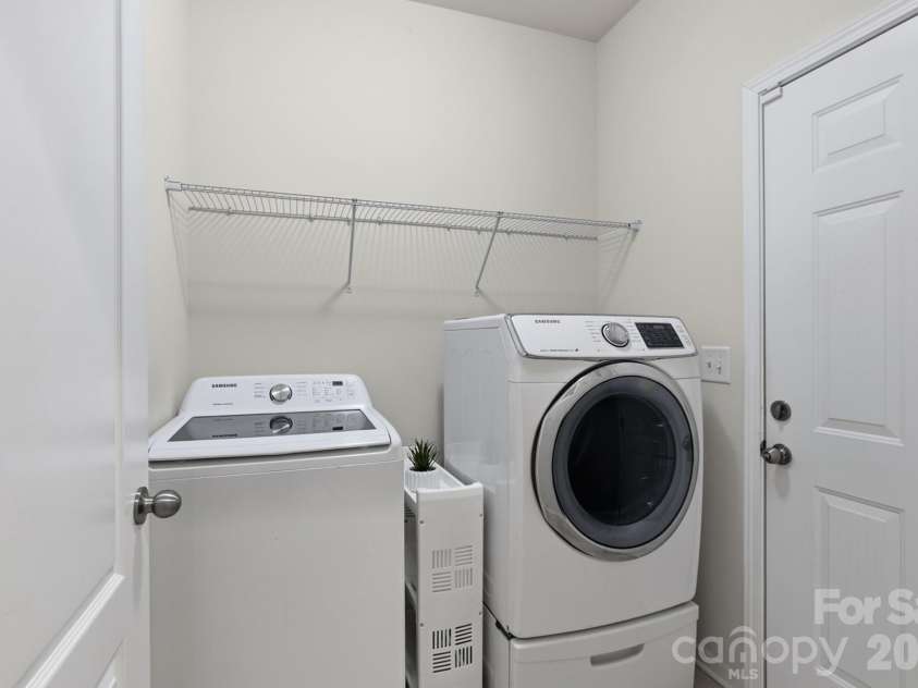 4043 Perth Road, Indian Land, SC 29707.  MLS# CAR4417678, YatesRealty ID 58040. Laundry on main level with updated Samsung washer and dryer