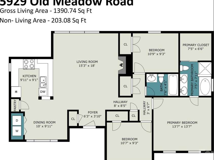 5929 Old Meadow Road, Charlotte, NC 28227.  MLS# CAR4436993, YatesRealty ID 58090. 