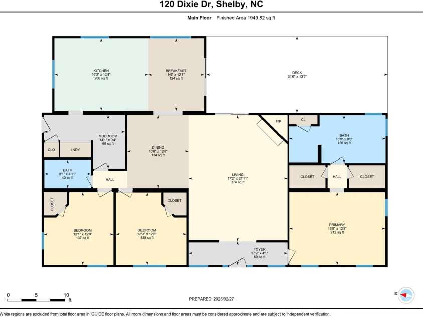 120 Dixie Drive, Shelby, NC 28021.  MLS# CAR4226499, YatesRealty ID 5810. Floor Plan