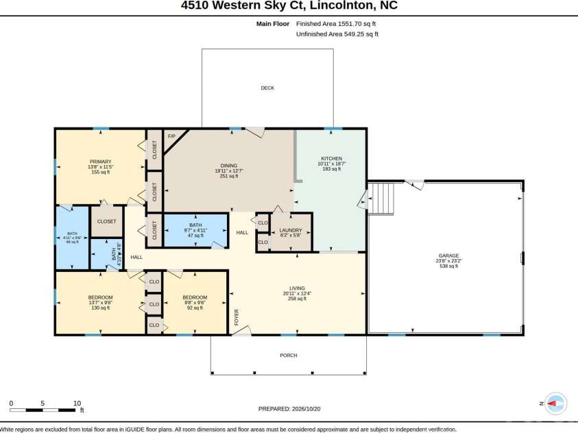 4510 Western Sky Court, Lincolnton, NC 28092.  MLS# CAR4435685, YatesRealty ID 58119. Floor plan
