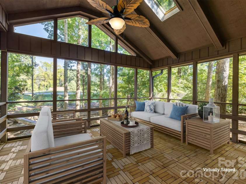 6 Catawba Ridge Court, Clover, SC 29710.  MLS# CAR4436158, YatesRealty ID 58191. Virtually staged screened in porch