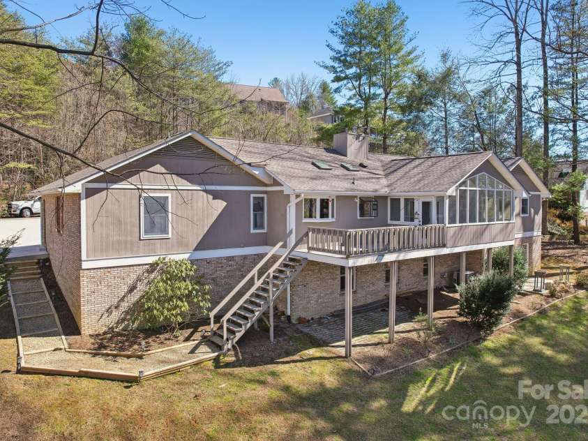 127 Kalmia Terrace Court, Hendersonville, NC 28739.  MLS# CAR4227852, YatesRealty ID 5821. Back of house