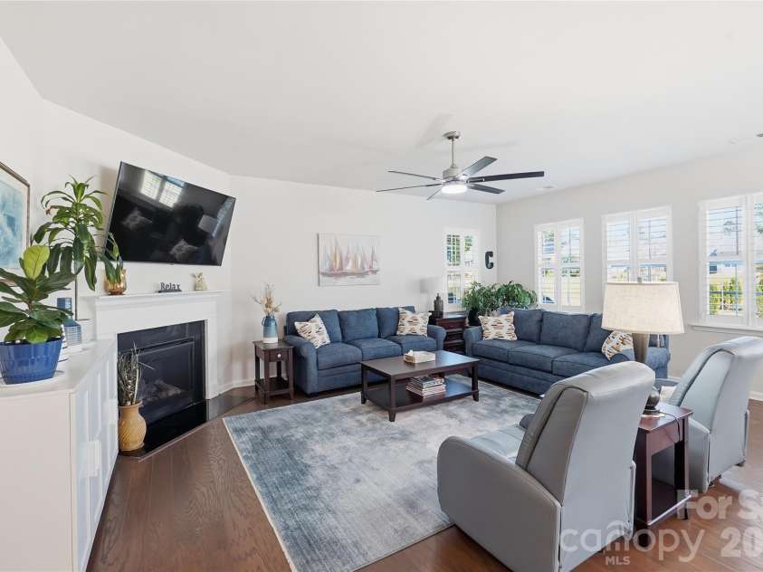 3162 Windhaven Lane, Tega Cay, SC 29708.  MLS# CAR4434420, YatesRealty ID 58210. Gas log fireplace in Great Room