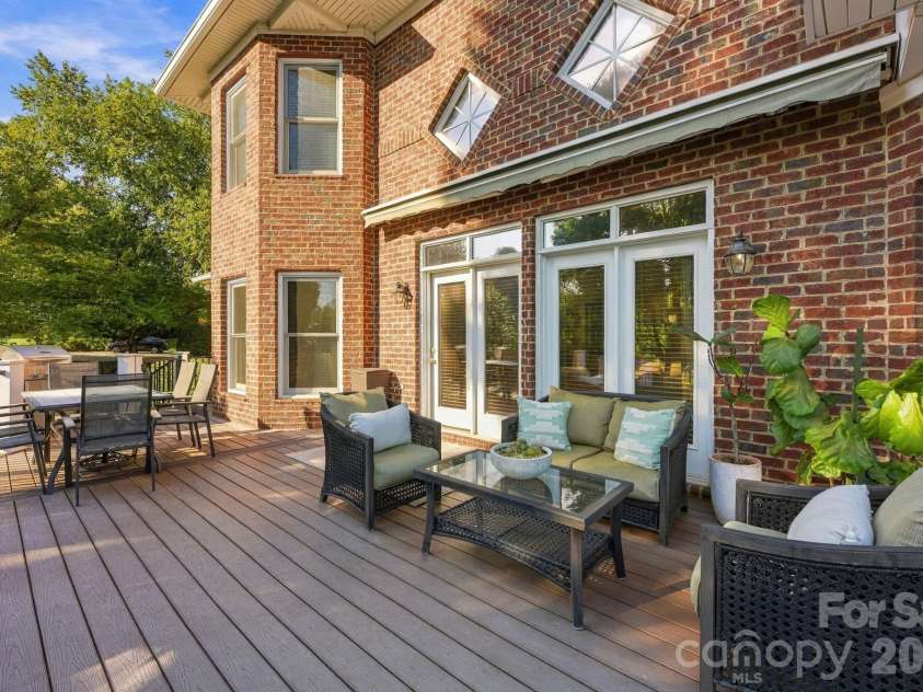 105 Kings Crest Drive, Mooresville, NC 28117.  MLS# CAR4434427, YatesRealty ID 58217. Spacious Deck