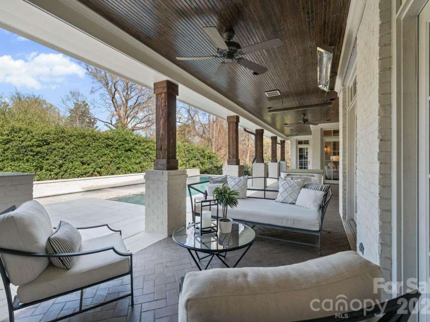 2043 Sharon Lane, Charlotte, NC 28211.  MLS# CAR4357556, YatesRealty ID 5822. Covered Terrace 