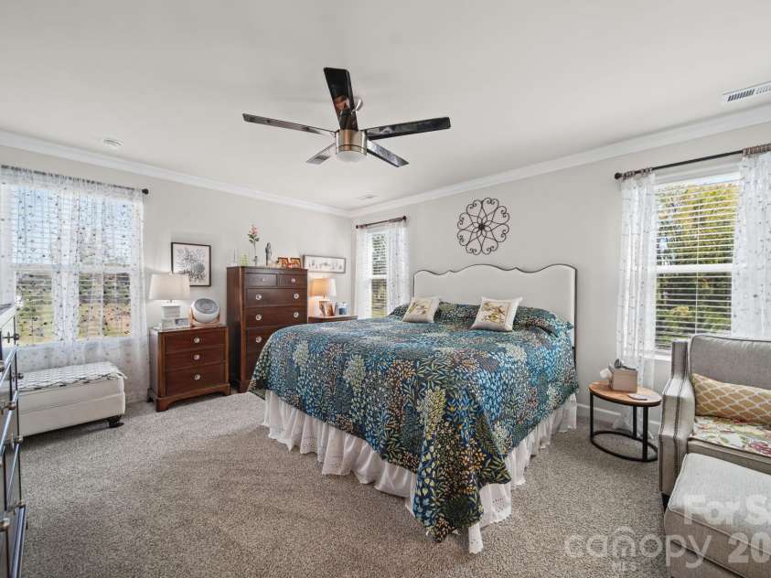 1712 Braemar Village Drive, Monroe, NC 28110.  MLS# CAR4433148, YatesRealty ID 58246. Primary Bedroom