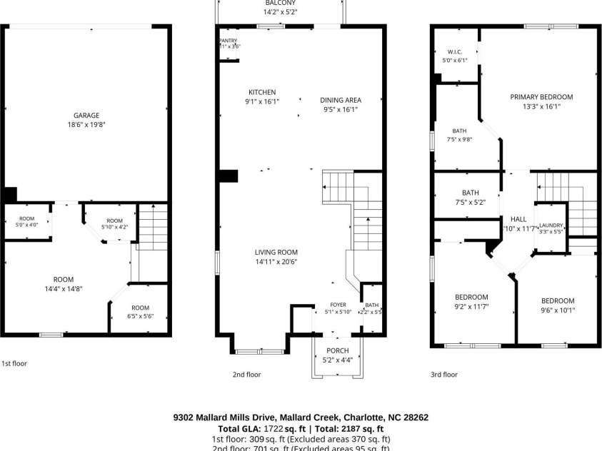 9302 Mallard Mills Drive, Charlotte, NC 28262.  MLS# CAR4437307, YatesRealty ID 58307. 