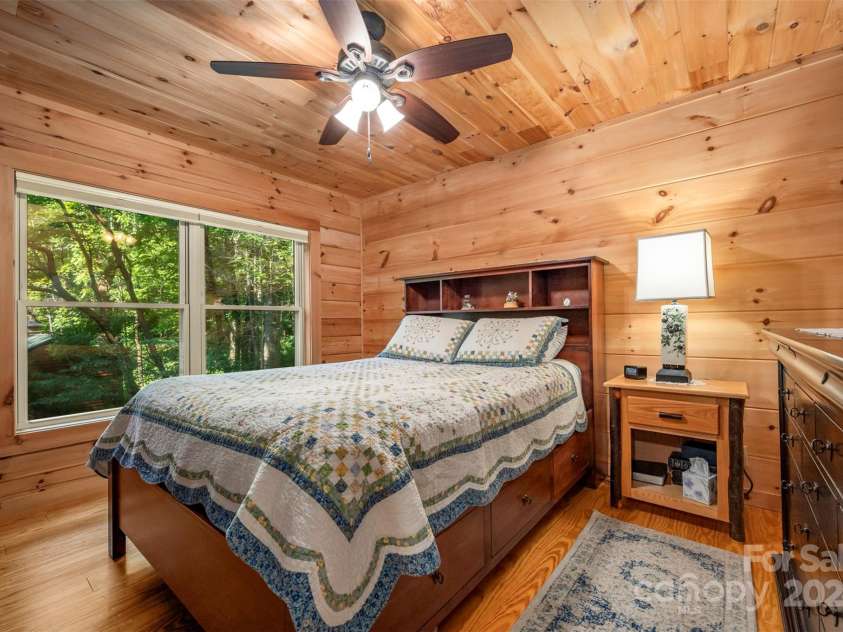 136 Knob Lane, Lake Lure, NC 28746.  MLS# CAR4177604, YatesRealty ID 5831. Main Level Guest Bedroom