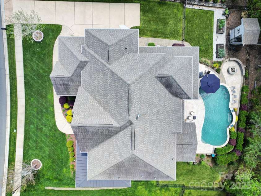 141 Forsythia Lane, Tega Cay, SC 29708.  MLS# CAR4243630, YatesRealty ID 5841. Aerial View