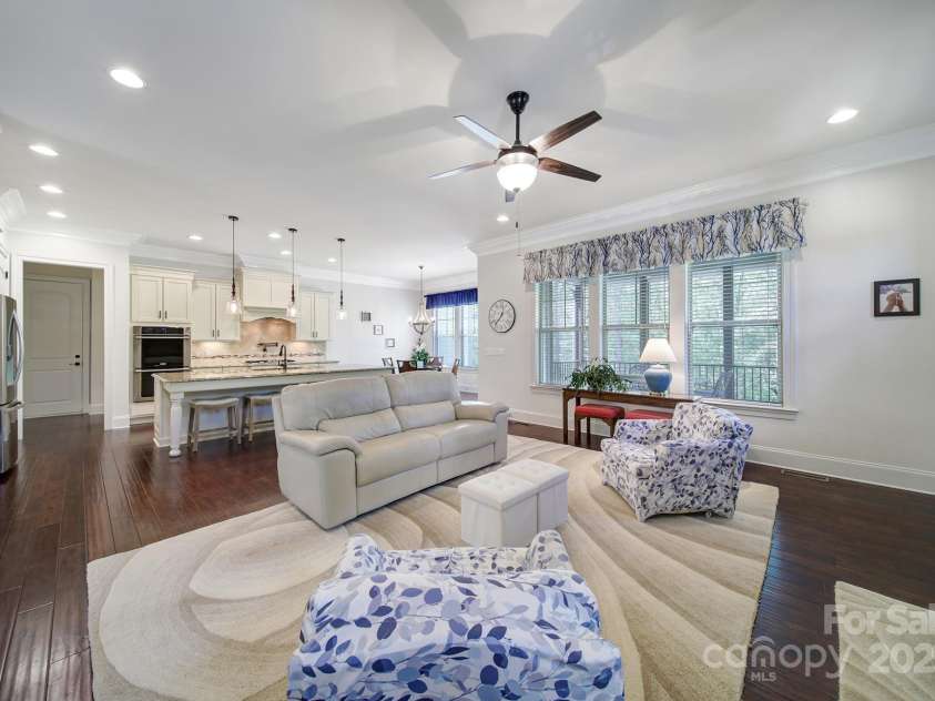 141 Forsythia Lane, Tega Cay, SC 29708.  MLS# CAR4243630, YatesRealty ID 5841. Living Room to Kitchen