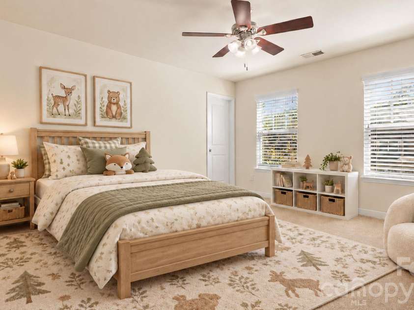 1232 New River Drive, Concord, NC 28025.  MLS# CAR4436783, YatesRealty ID 58494. Virtually staged 2nd bedroom