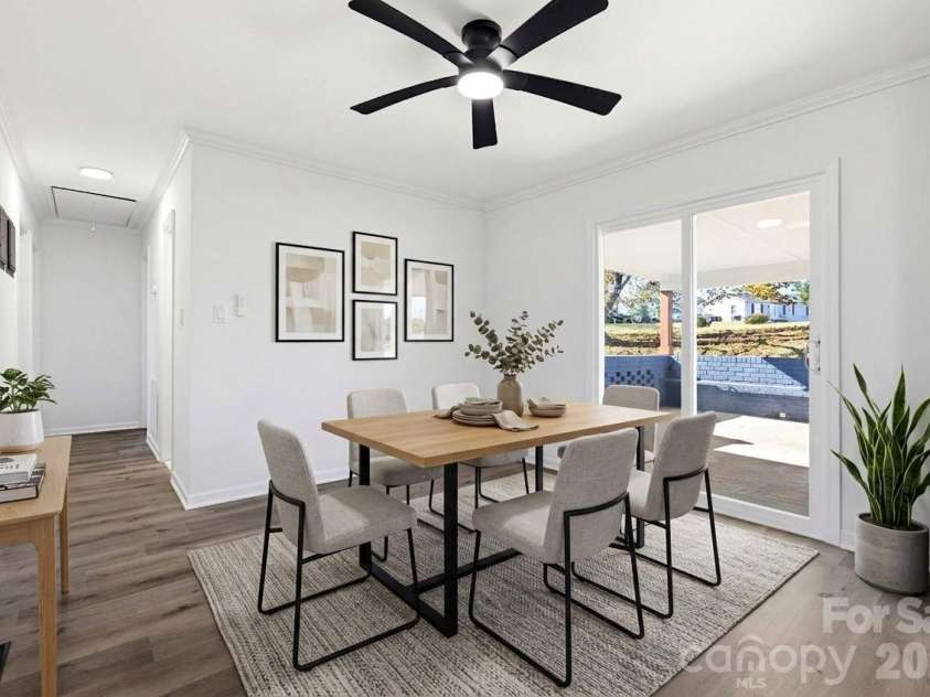 2859 Toney Road, Lawndale, NC 28090.  MLS# CAR4436887, YatesRealty ID 58495. Virtually Staged Dining Area