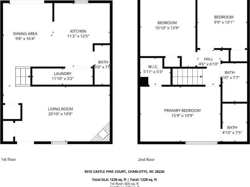 8510 Castle Pine Court, Charlotte, NC 28226.  MLS# CAR4333747, YatesRealty ID 5852. 