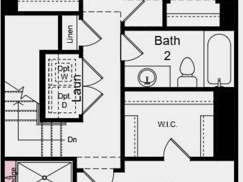 3913 Clemson Alley, Indian Land, SC 29707.  MLS# CAR4393805, YatesRealty ID 58663. Upper Level Floor Plan - Additional Highlights Include: shower with a built-in ledge in the primary bath, pendant lights in the kitchen, and storage added to the second floor