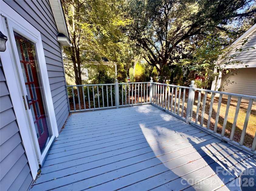 139 Louise Drive, Concord, NC 28025.  MLS# CAR4437735, YatesRealty ID 58787. Back deck