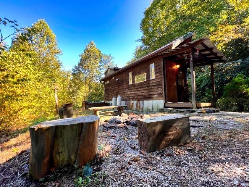 3929 Parker Padgett Road, Old Fort, NC 28762.  MLS# CAR4077370, YatesRealty ID 59. Fire Pit and Outdoor Jacuzzi Tub