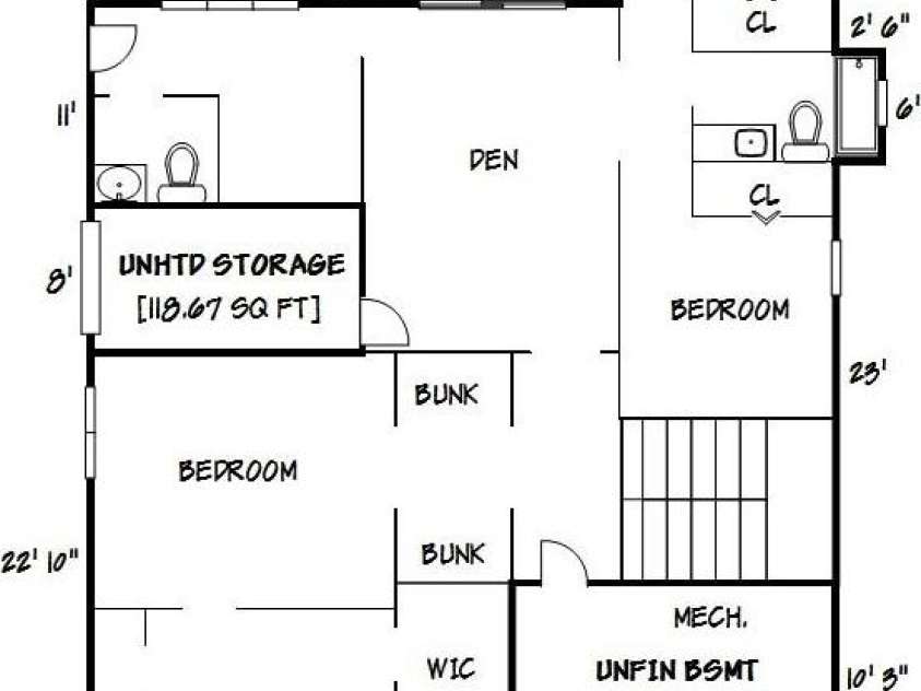 2349 Cornwallis Trail, Nebo, NC 28761.  MLS# CAR4201741, YatesRealty ID 590. Measurements