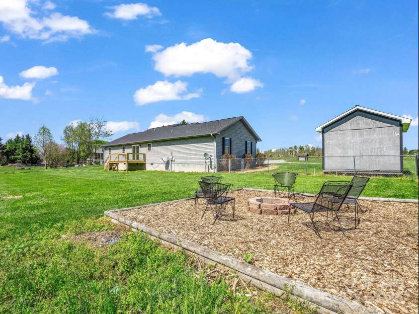 121 Blue House Road, Hendersonville, NC 28792.  MLS# CAR4242874, YatesRealty ID 5918. Fire pit in back yard