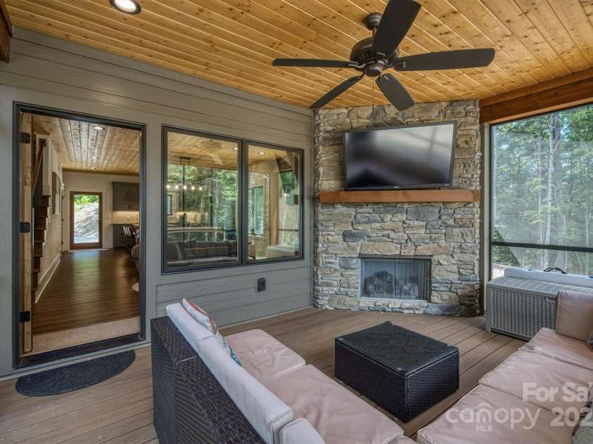 1370 Saylor Way, Nebo, NC 28761.  MLS# CAR4300345, YatesRealty ID 5924. Screened Porch
