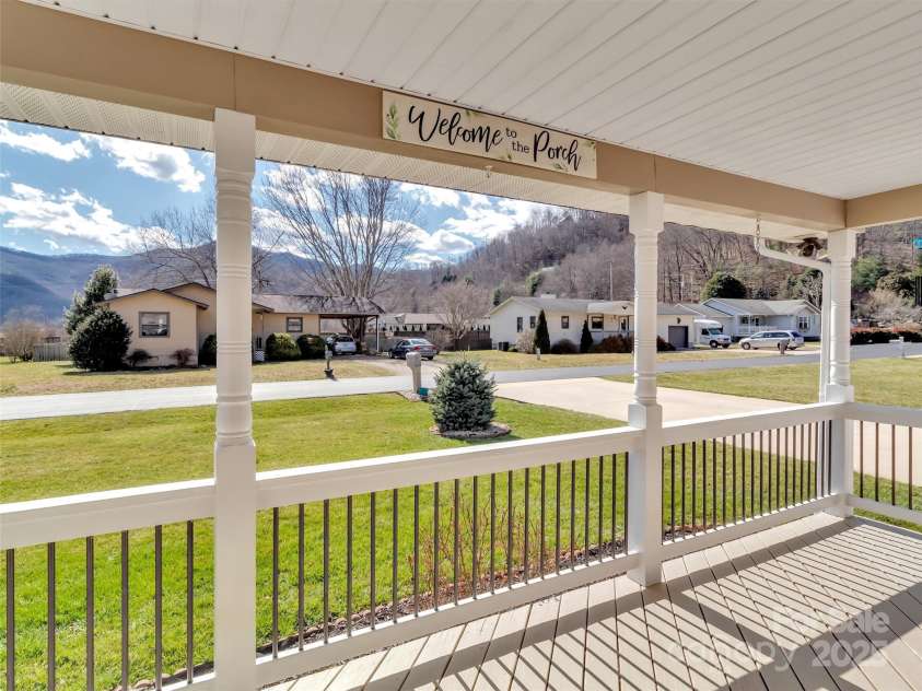 52 Sunflower Lane, Waynesville, NC 28785.  MLS# CAR4225373, YatesRealty ID 5933. VIEWS from the Porch