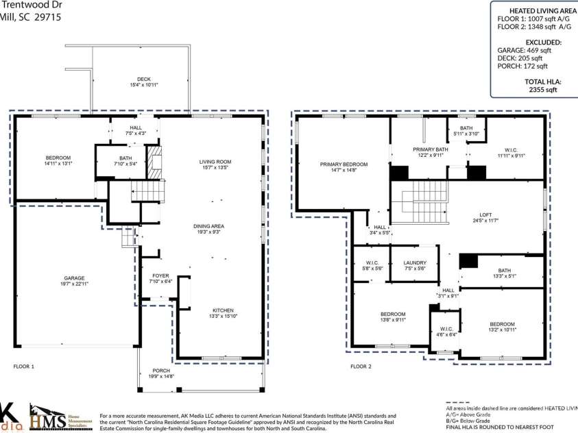 1588 Trentwood Drive, Fort Mill, SC 29715.  MLS# CAR4245085, YatesRealty ID 5935. 