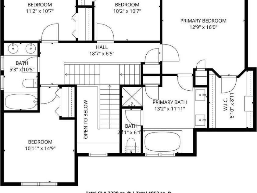 4963 Old River Drive, Hickory, NC 28602.  MLS# CAR4336914, YatesRealty ID 5938. Second Floor Flooplan