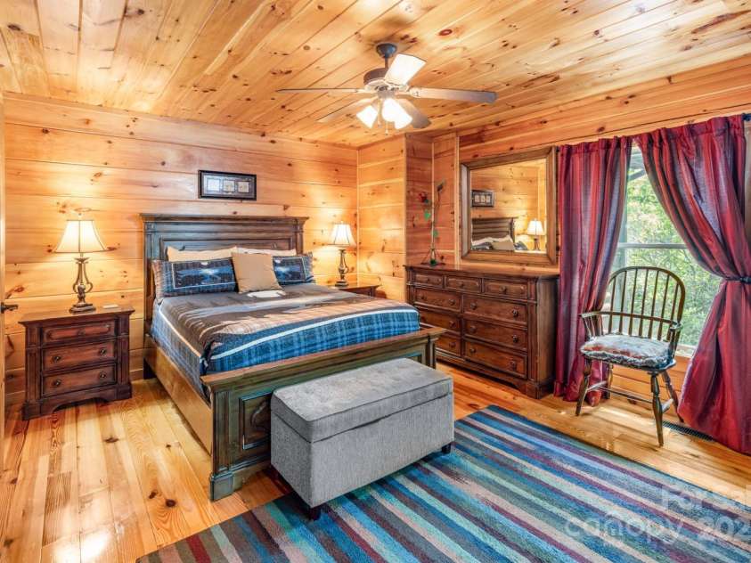 26 Upper Ridge Road, Black Mountain, NC 28711.  MLS# CAR4274378, YatesRealty ID 594. Bedroom 1 at 24 Upper Ridge