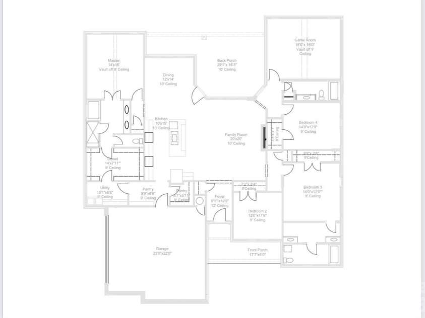219 Barra Drive, Waxhaw, NC 28173.  MLS# CAR4358638, YatesRealty ID 5953. Floor Plan