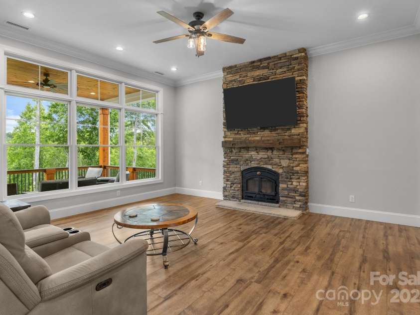 5360 Low Country Road, Lenoir, NC 28645.  MLS# CAR4252044, YatesRealty ID 597. Living area with Fireplace