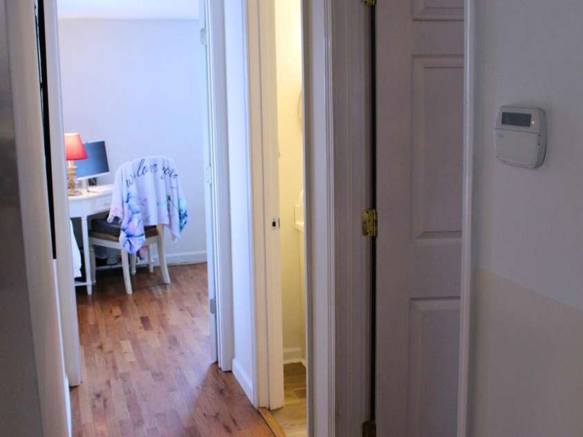 625 Milton Avenue, Valdese, NC 28690.  MLS# CAR4347687, YatesRealty ID 5997. Hallway to both bedrooms and bathroom