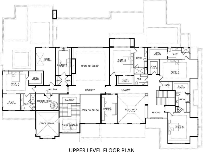 6012 Hathaway Lane, Waxhaw, NC 28173.  MLS# CAR4309543, YatesRealty ID 6000. Upper Level Floor Plan