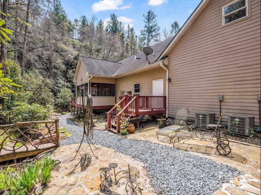 560 Charleys Knob Road, Pisgah Forest, NC 28768.  MLS# CAR4246535, YatesRealty ID 6002. Backyard