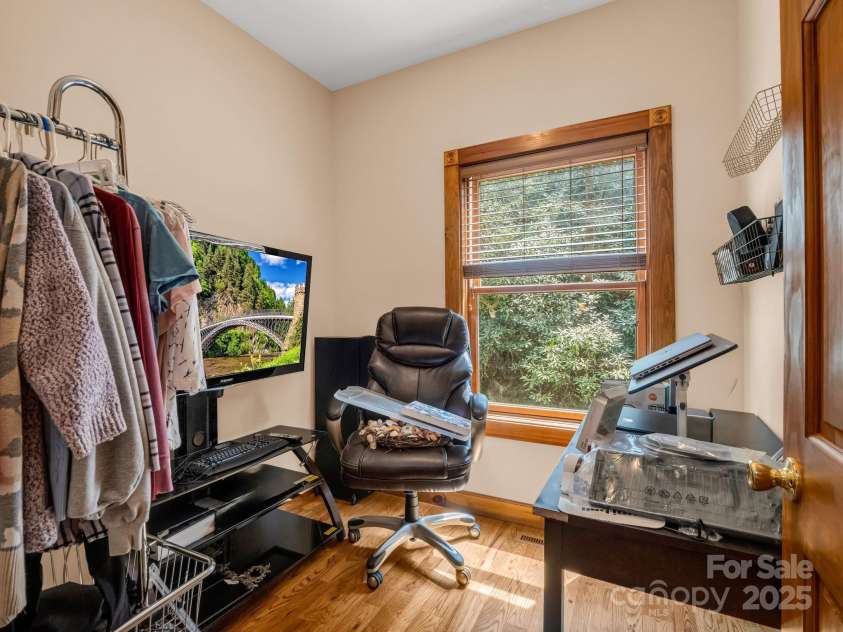 560 Charleys Knob Road, Pisgah Forest, NC 28768.  MLS# CAR4246535, YatesRealty ID 6002. Office space on main