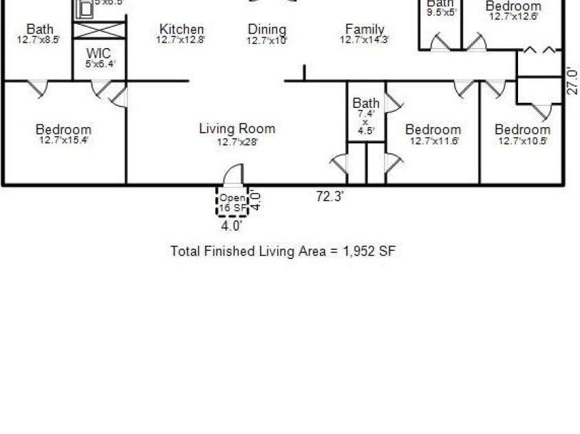 140 Crows nest Road, Hendersonville, NC 28791.  MLS# CAR4331397, YatesRealty ID 6016. Floor plan 