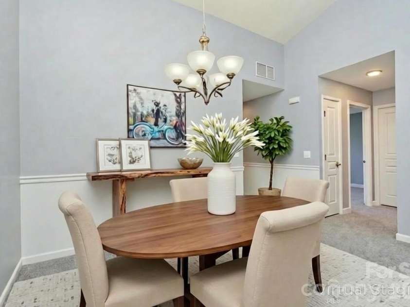 1104 Deermouse Way, Hendersonville, NC 28792.  MLS# CAR4296698, YatesRealty ID 6018. Dining room - virtually staged