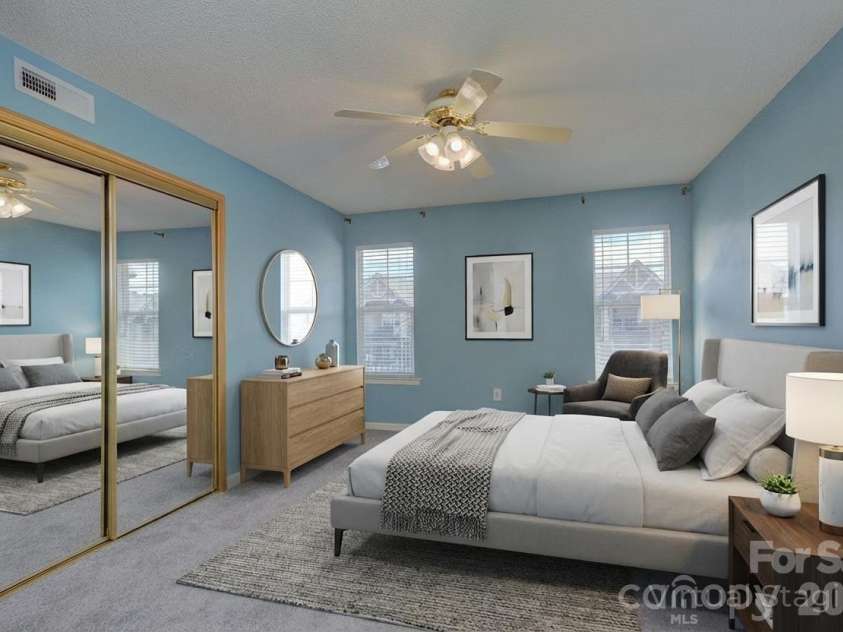1104 Deermouse Way, Hendersonville, NC 28792.  MLS# CAR4296698, YatesRealty ID 6018. Guest bedroom -virtually staged
