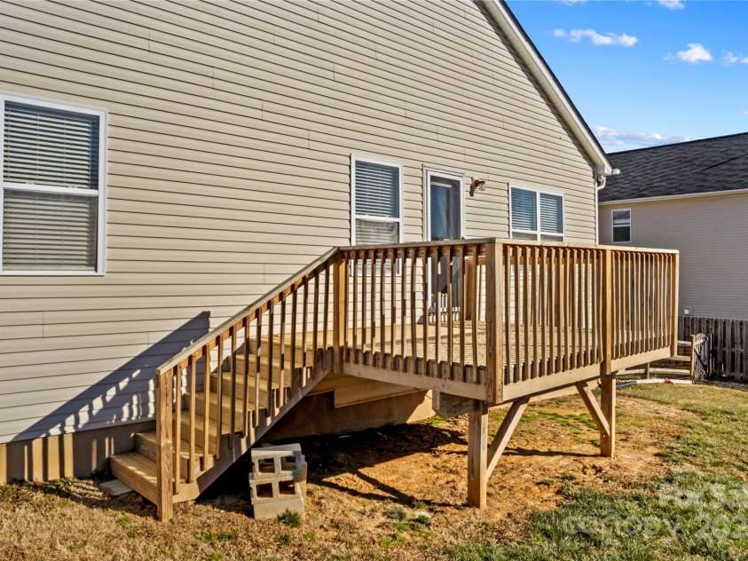 124 Zolder Lane, Mooresville, NC 28117.  MLS# CAR4213674, YatesRealty ID 6019. Rear Deck