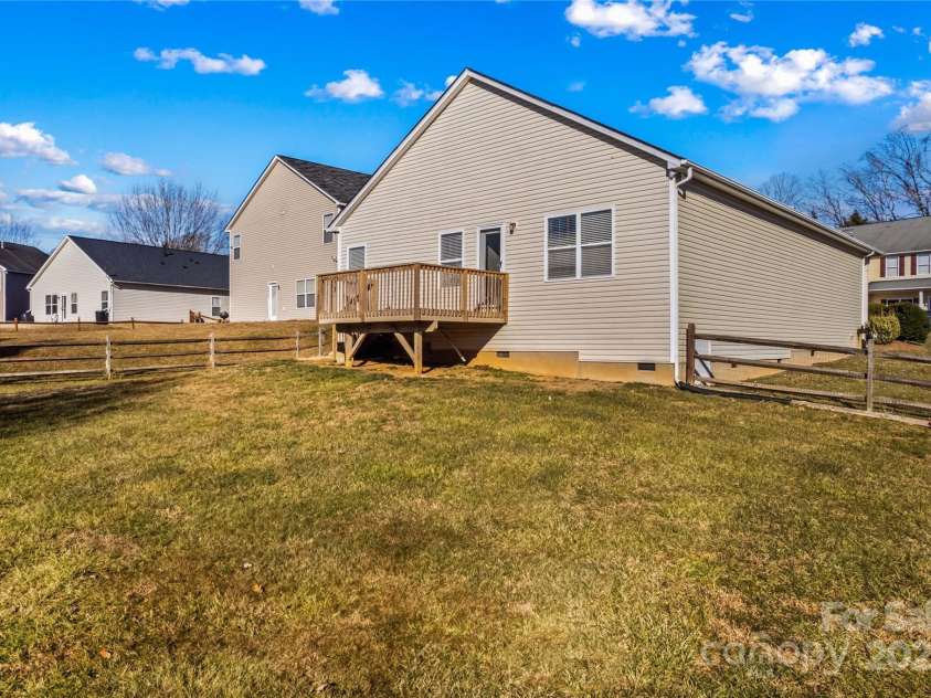 124 Zolder Lane, Mooresville, NC 28117.  MLS# CAR4213674, YatesRealty ID 6019. Rear of house