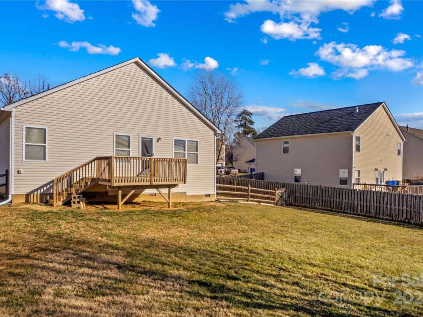 124 Zolder Lane, Mooresville, NC 28117.  MLS# CAR4213674, YatesRealty ID 6019. Rear yard