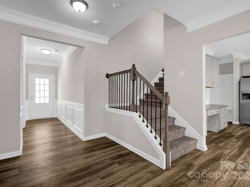 111 Bell Chase Lane, Statesville, NC 28677.  MLS# CAR4233934, YatesRealty ID 6035. Stairs leading to the bedroom level
