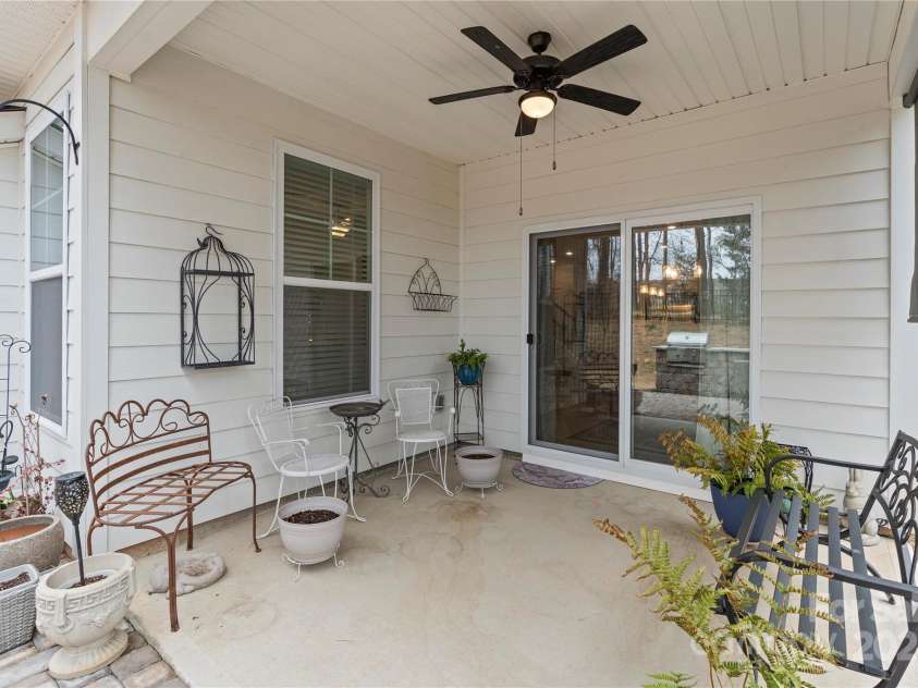 141 Rhuidean Court, Troutman, NC 28166.  MLS# CAR4305505, YatesRealty ID 6050. Rear Covered Patio