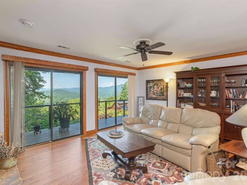 524 Three Mile Knob Road, Pisgah Forest, NC 28768.  MLS# CAR4361023, YatesRealty ID 6052. Lovely views off back deck