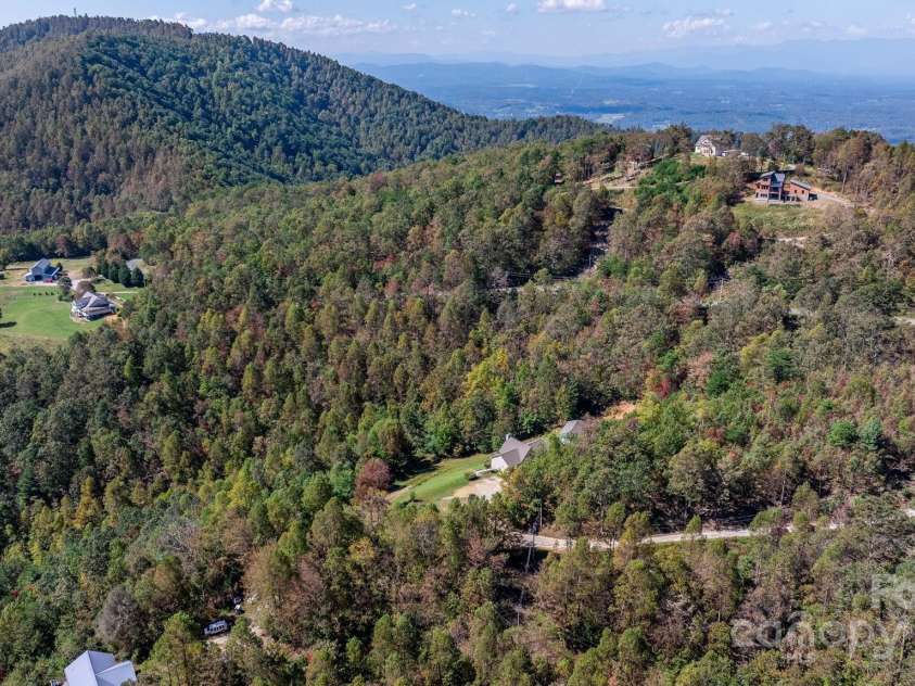 6833 Burkemont Road, Morganton, NC 28655.  MLS# CAR4189958, YatesRealty ID 6073. Aerial showing how tucked away this property is...privacy galore!!