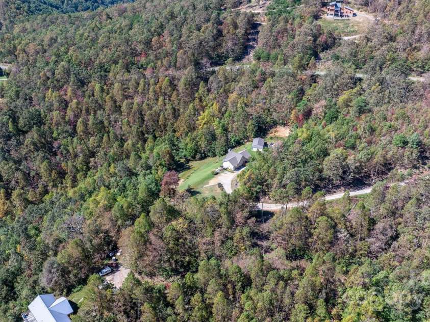 6833 Burkemont Road, Morganton, NC 28655.  MLS# CAR4189958, YatesRealty ID 6073. Another aerial view/ Shared driveway with easement.