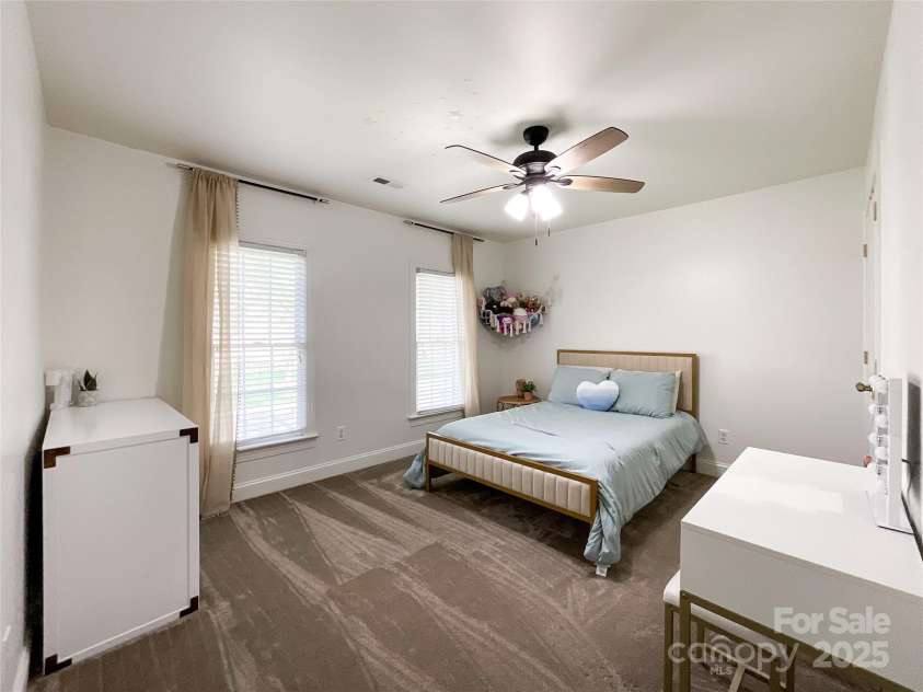 6114 Abergele Lane, Matthews, NC 28104.  MLS# CAR4241561, YatesRealty ID 6074. Bedroom 2 on 2nd floor