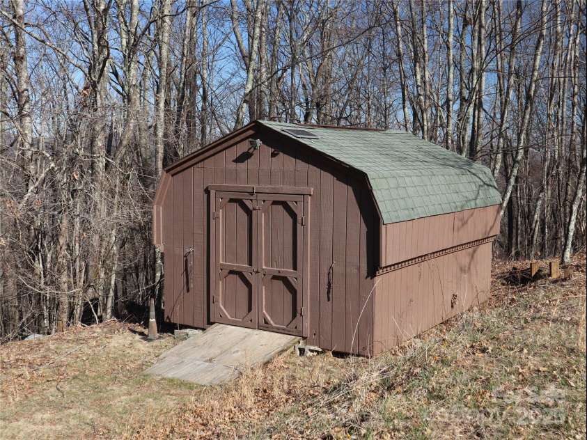 672/715 Windswept Ridge Road, Canton, NC 28716.  MLS# CAR4229345, YatesRealty ID 6077. Shed located at House #1.