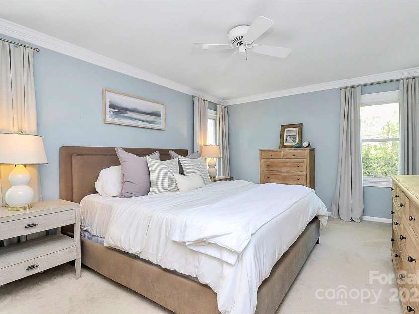 200 Port Royal Drive, Matthews, NC 28105.  MLS# CAR4245181, YatesRealty ID 6086. Primary bedroom