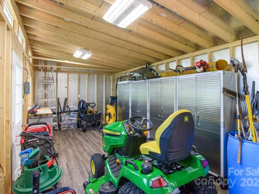 231 Kimberly Ann Drive, Hendersonville, NC 28792.  MLS# CAR4285461, YatesRealty ID 6092. Interior of outbuilding