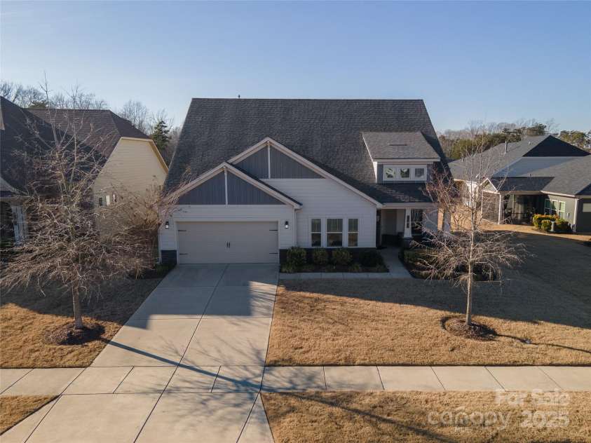15035 Batteliere Drive, Charlotte, NC 28278.  MLS# CAR4228865, YatesRealty ID 6114. Aerial of the front of this beautiful home.